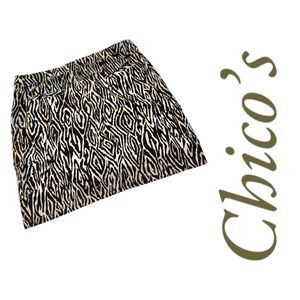 Chico’s Sz 16 Zebra Skirt